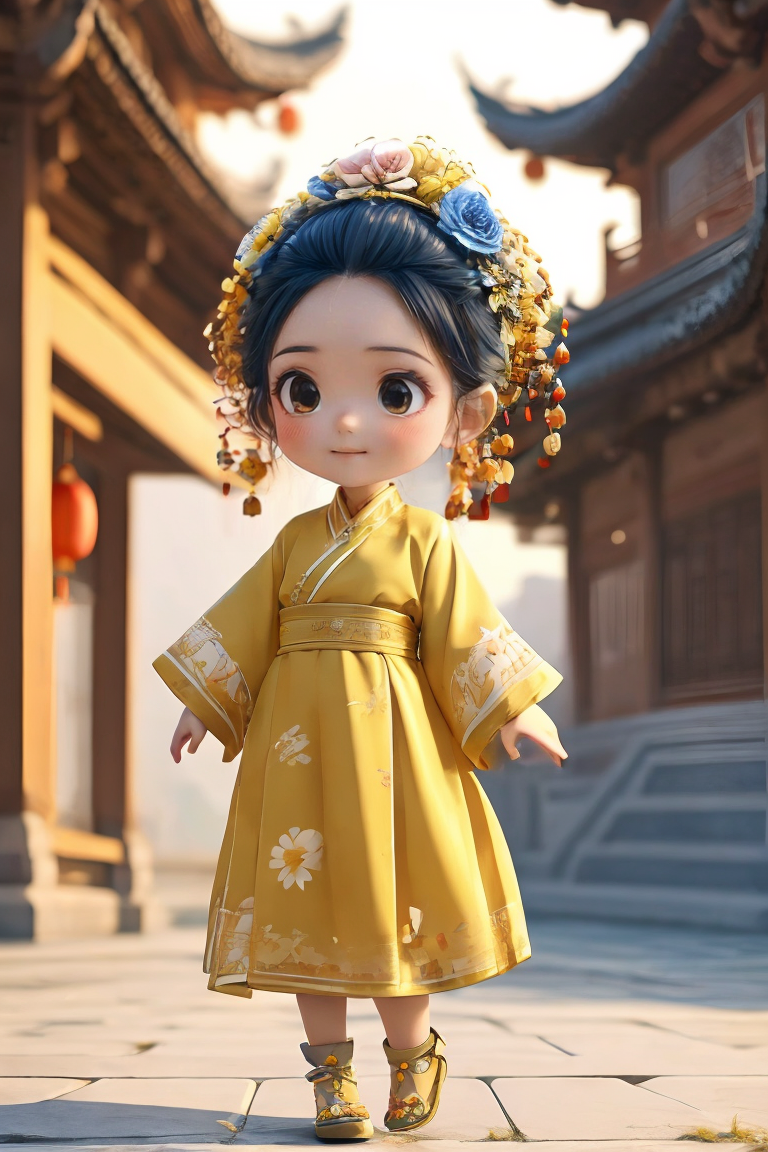 406351-3393395532-Xunpu,masterpiece, high quality,1girl,xunpu, chinese clothes, yellow dress, flower print, hair flower_blue,danceing, full body,a.png